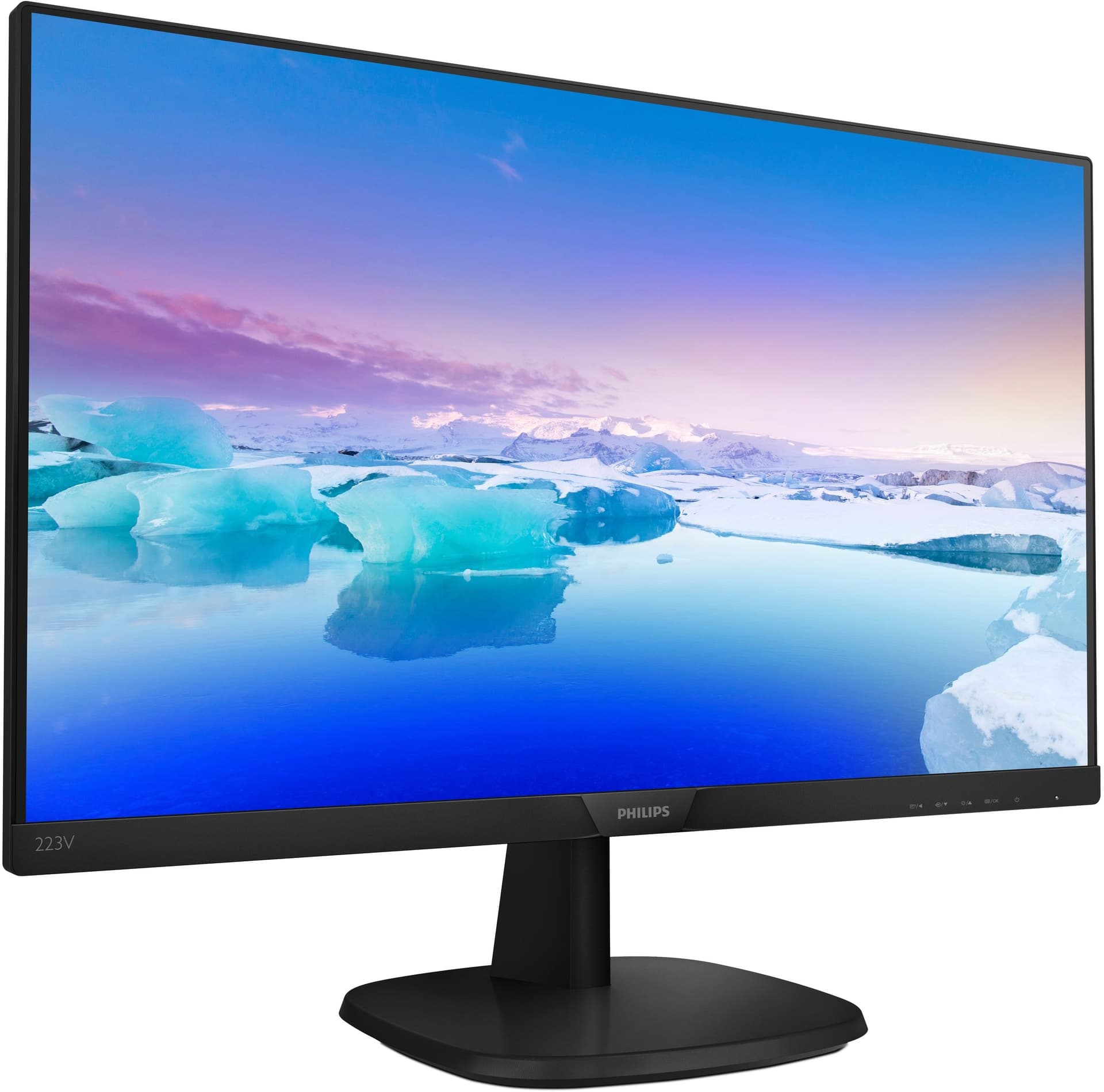 MONITOR PHILIPS 21.5", home, office, IPS, Full HD (1920 x 1080), Wide, 250 cd/mp, 5 ms, VGA, DVI, HDMI, "223V7QDSB/00" — miniatură