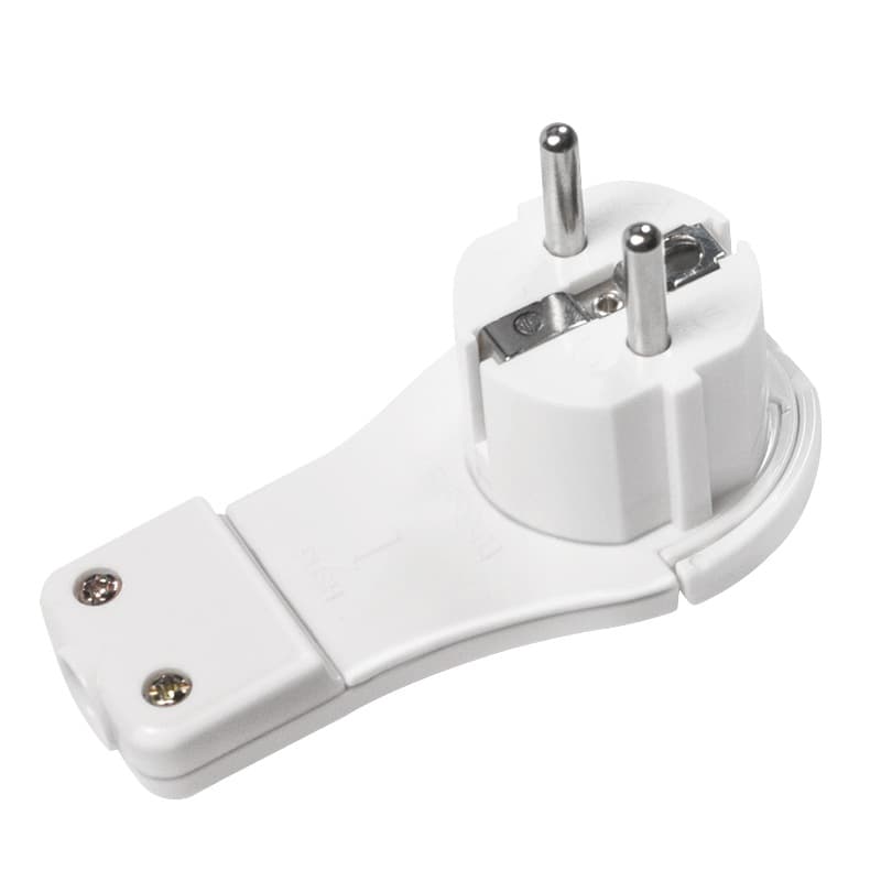 ADAPTOR in unghi drept LOGILINK, conectare prin Schuko (T), 16 A, fara protectie, alb, "LPS228"