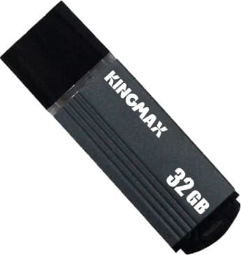 MEMORIE USB 2.0 KINGMAX 32 GB, cu capac, carcasa aluminiu, negru / gri, "KM-MA06-32GB/GY"
