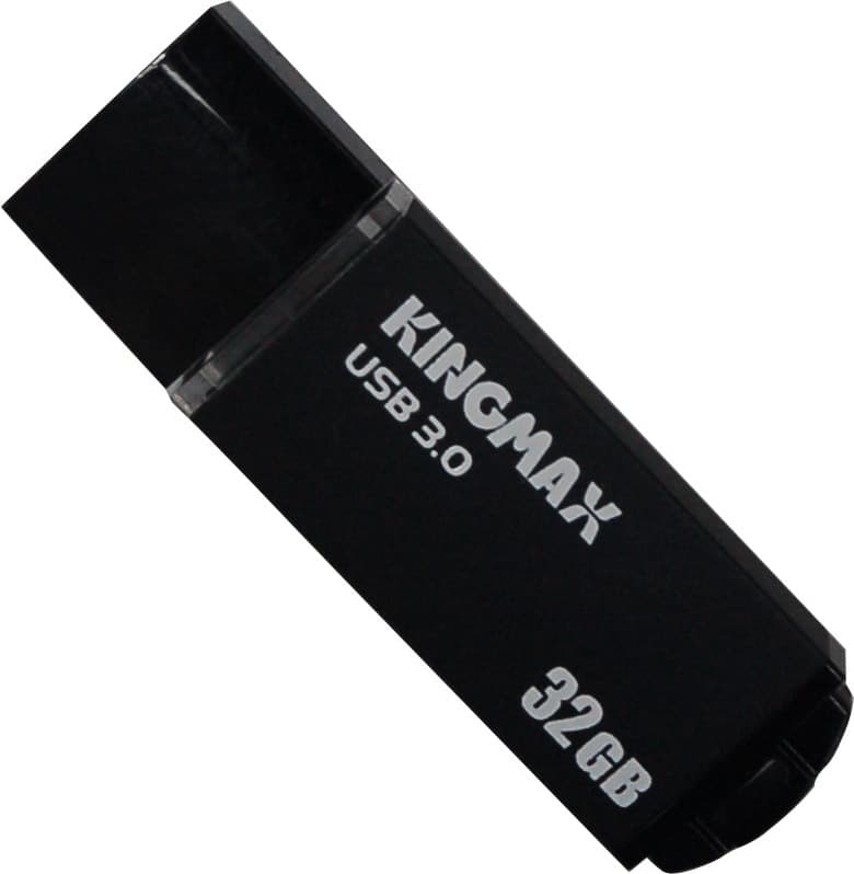 MEMORIE USB 3.0 KINGMAX 32 GB, cu capac, carcasa aluminiu, negru, "KM-MB03-32GB/BK"