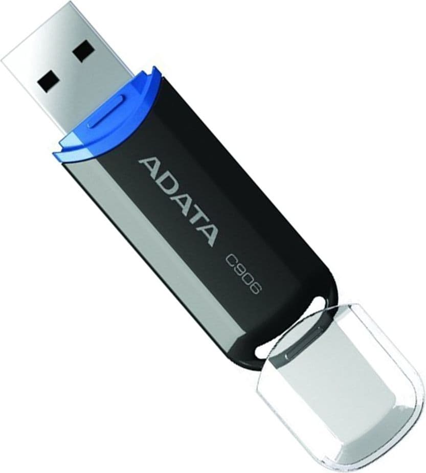 MEMORIE USB 2.0 ADATA 16 GB, cu capac, carcasa plastic, negru, "AC906-16G-RBK"