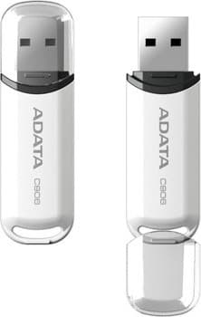 MEMORIE USB 2.0 ADATA 16 GB, cu capac, carcasa plastic, alb, "AC906-16G-RWH"