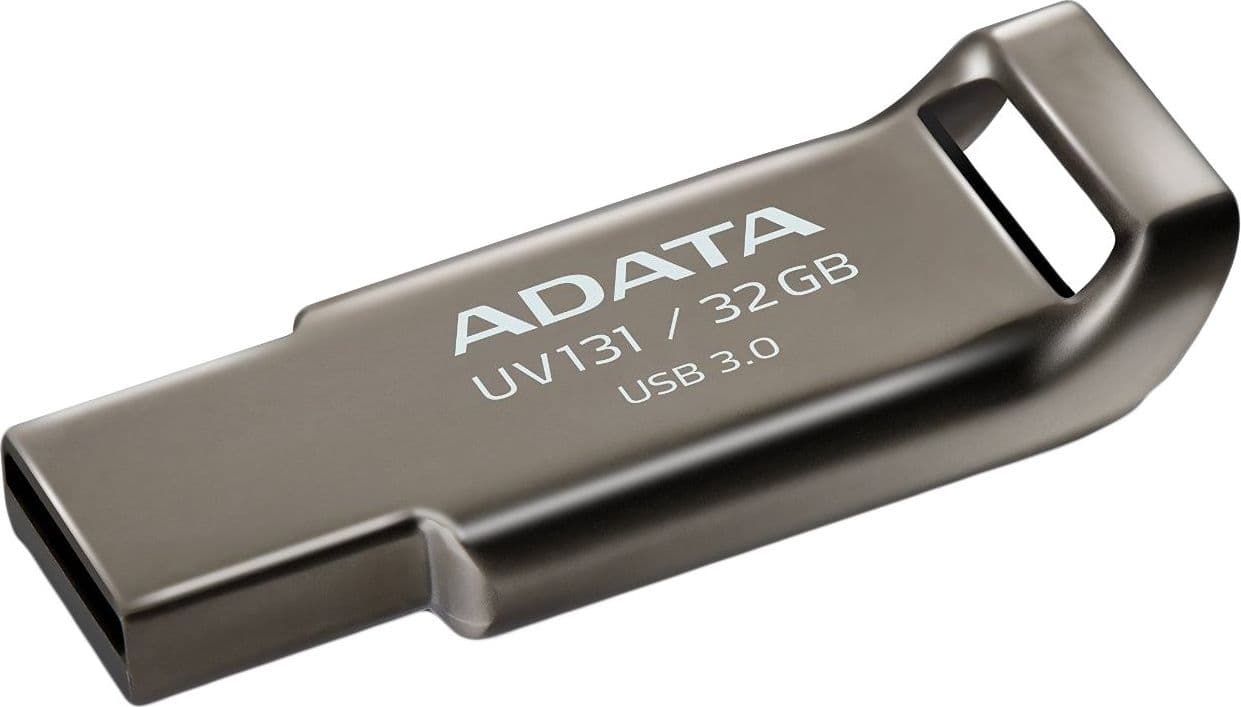 MEMORIE USB 3.2 ADATA 32 GB, profil mic, carcasa aliaj zinc, gri, "AUV131-32G-RGY"