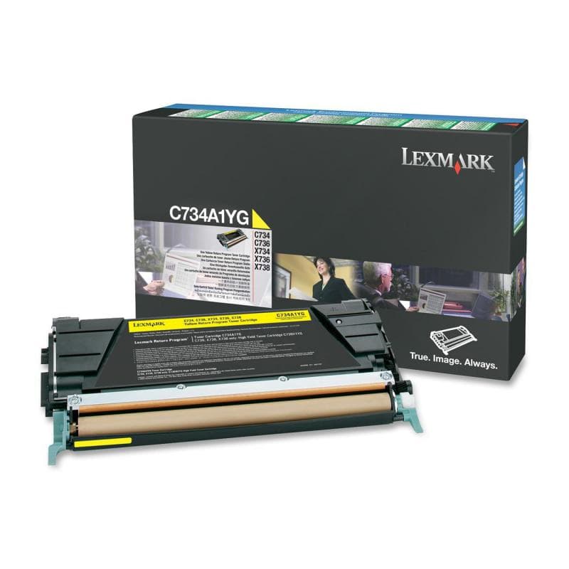 Toner Original Lexmark Yellow, C734A1YG, pentru C734|C736|X734|X736|X738, 6K, "C734A1YG"