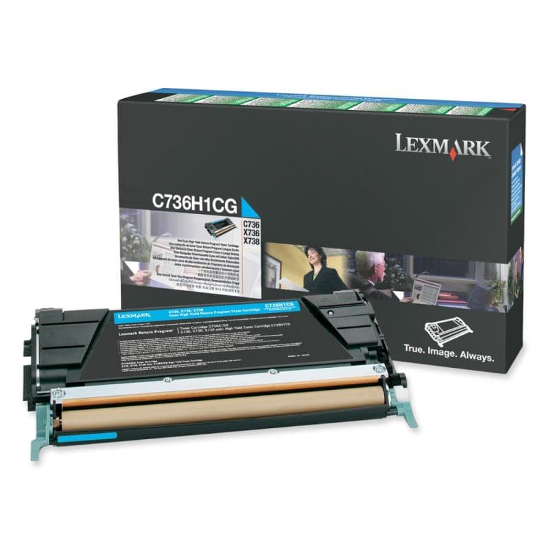 Toner Original Lexmark Cyan, C736H1CG, pentru C736|X736|X738, 1K, "C736H1CG"