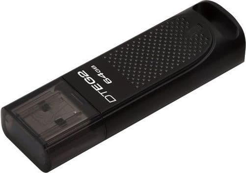 MEMORIE USB 3.1 KINGSTON 64 GB, cu capac, carcasa metalic, negru, "DTEG2/64GB"
