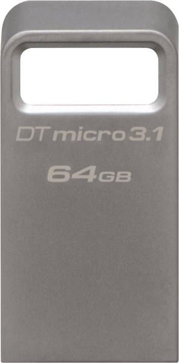 MEMORIE USB 3.1 KINGSTON 64 GB, profil mic, carcasa metalic, argintiu, "DTMC3/64GB"