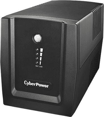 UPS CYBER POWER Line Int. cu management, LED, 1500VA/ 900W, AVR, 4 x socket Shucko, indicatie status cu LED, 2 x baterie 12 V/7.5Ah, Backup 60 - 90 min, incarcare 8h, conector USB, combo RJ45, "UT1500E"