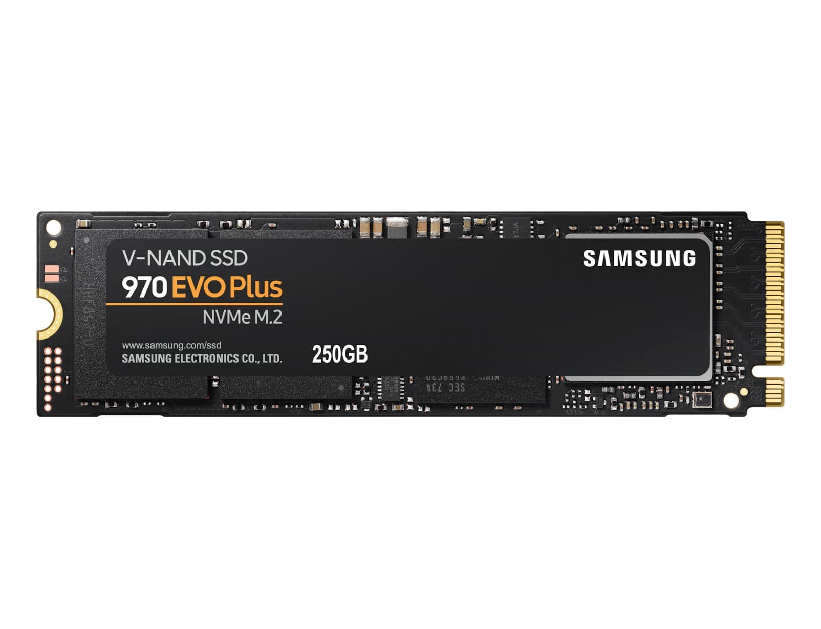 SSD SAMSUNG, Gen3 x 4, 970 EVO plus, 250 GB, M.2, PCIe Gen3.0 x4, V-Nand 3bit MLC, R/W: 3500/2300 MB/s, "MZ-V7S250BW"