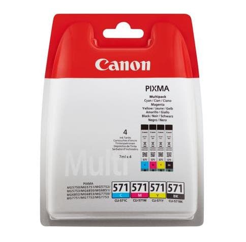 Combo-Pack Original Canon CMYK, CLI-571MULTI, pentru Pixma MG5750|MG5751|MG6850|MG6851|MG7750|MG7751|MG7752|TS5050|TS5051|TS5053|TS5055|TS6050|TS8050|TS9050, "BS0386C005AA"