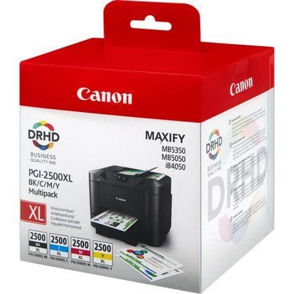 Combo-Pack Original Canon CMYK, PGI-2500XLBK/C/M/Y, pentru Maxify IB4050|IB4150|MB5050|MB5150|MB5350|MB5450, "BS9254B004AA"