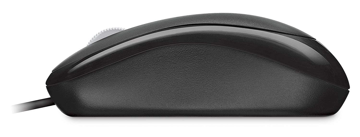 MOUSE MICROSOFT, "Basic", PC sau NB, cu fir, USB, optic, 800 dpi, butoane/scroll 3/1, negru, "4YH-00007" — miniatură