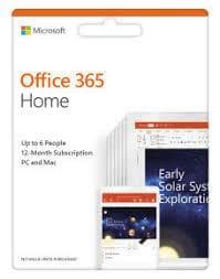 LICENTA retail MICROSOFT, tip Office 365 Home pt PC si Mac, 64/32 biti, engleza, 6 utilizatori, valabilitate 1 an, utilizare Home, "6GQ-01076"