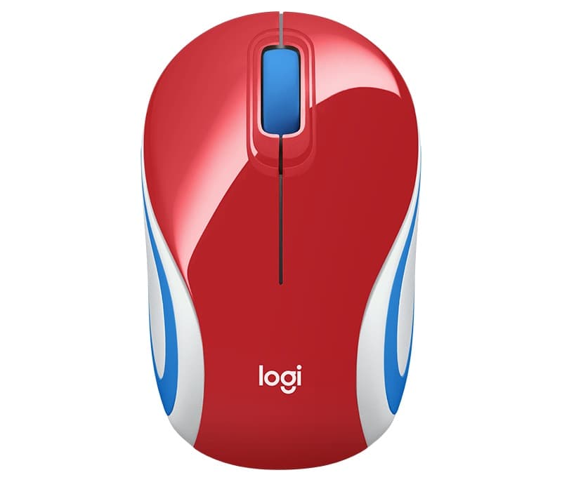 MOUSE LOGITECH, "M187", PC sau NB, wireless, 2.4GHz, optic, 1000 dpi, butoane/scroll 3/1, rosu, "910-002732"