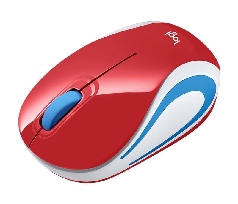 MOUSE LOGITECH, "M187", PC sau NB, wireless, 2.4GHz, optic, 1000 dpi, butoane/scroll 3/1, rosu, "910-002732" — miniatură