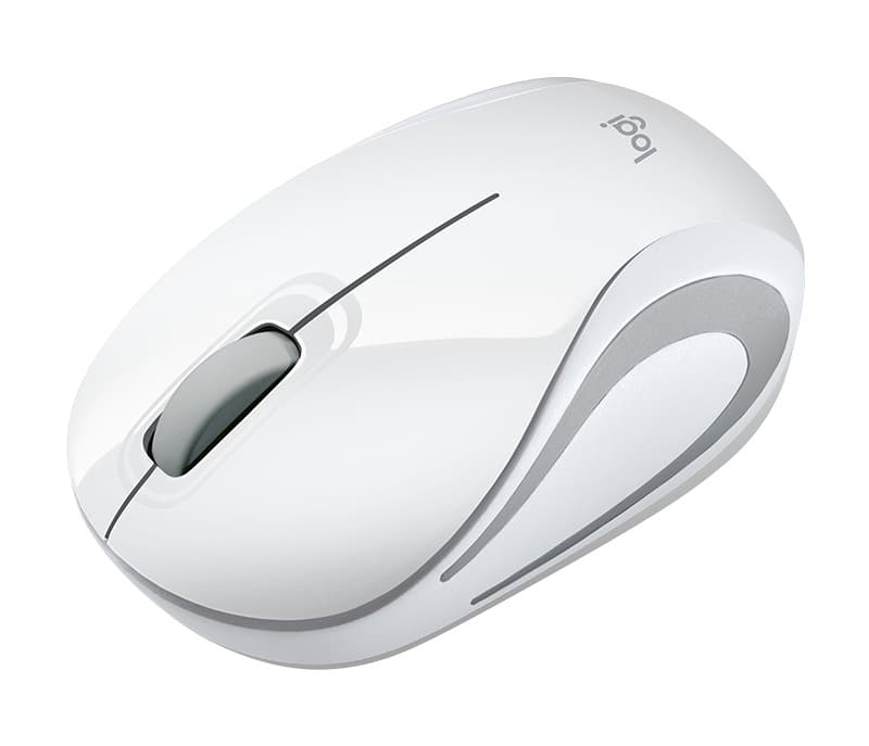 MOUSE LOGITECH, "M187", PC sau NB, wireless, 2.4GHz, optic, 1000 dpi, butoane/scroll 3/1, alb, "910-002735" — miniatură