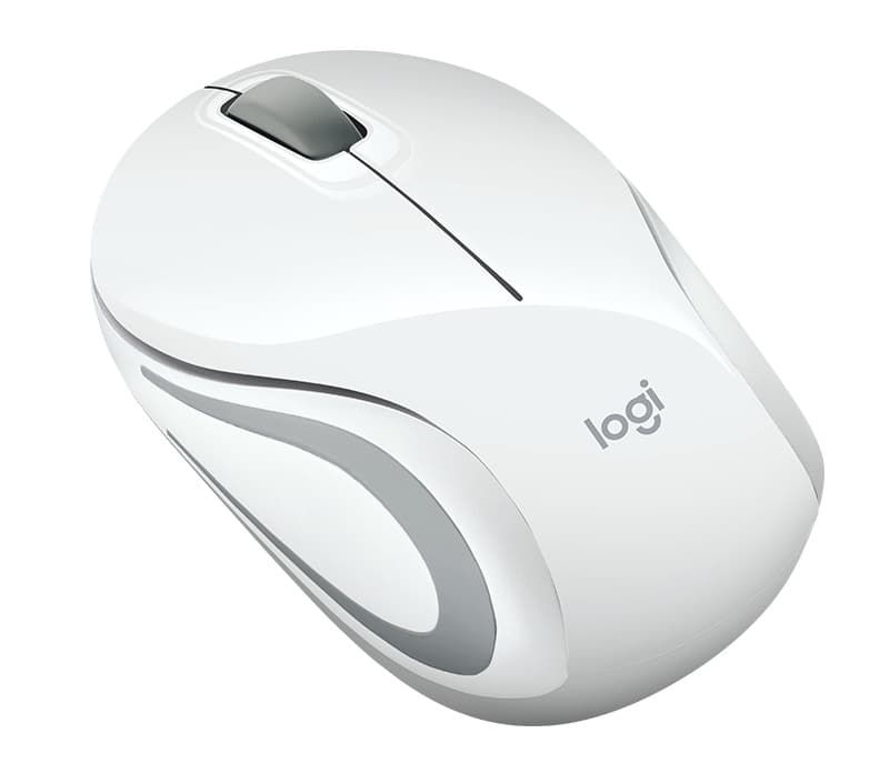 MOUSE LOGITECH, "M187", PC sau NB, wireless, 2.4GHz, optic, 1000 dpi, butoane/scroll 3/1, alb, "910-002735" — miniatură