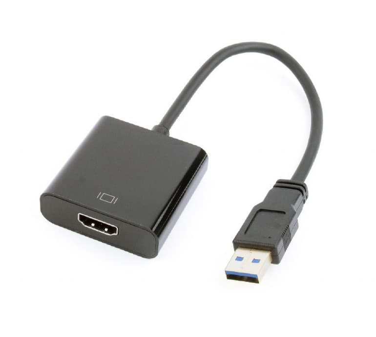 ADAPTOR video GEMBIRD, adaptor USB 3.0 (T) la HDMI (M), 15cm, rezolutie maxima Full HD (1920 x 1080) la 60Hz, negru, "A-USB3-HDMI-02"