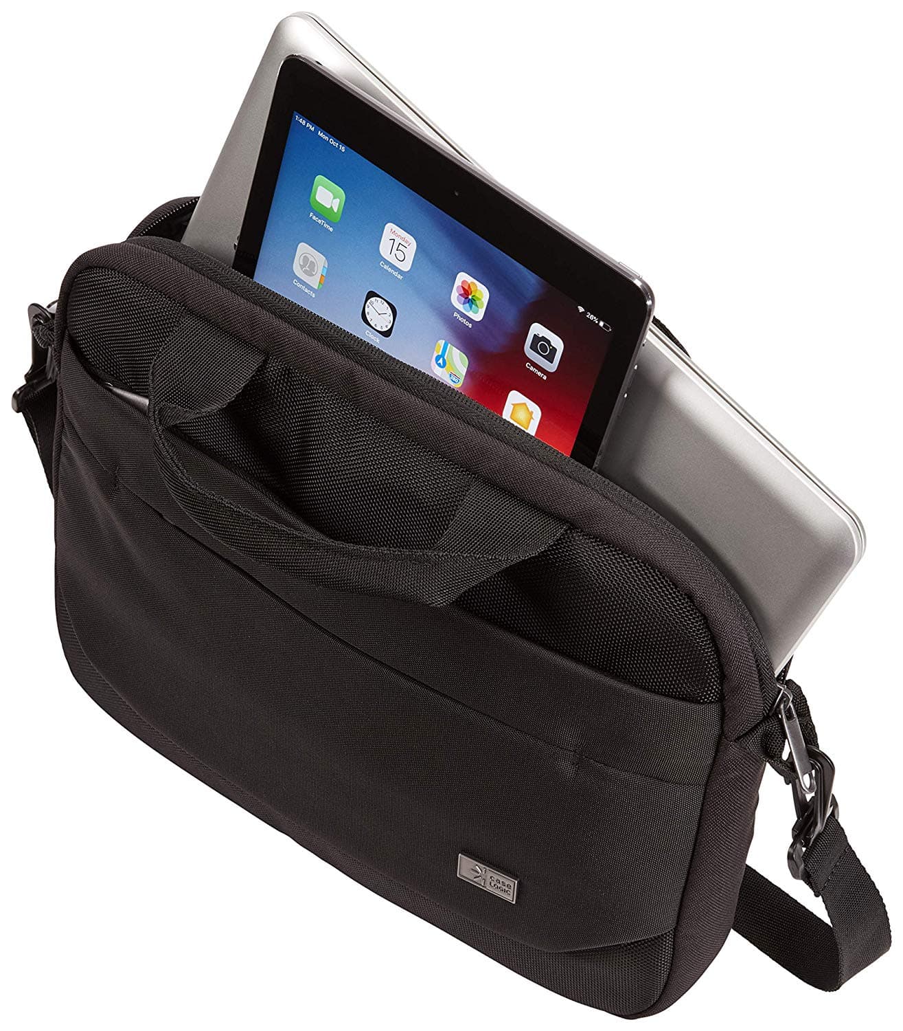 GEANTA CASE LOGIC, pt. notebook de max. 11.6 inch, 1 compartiment, buzunar frontal x 2, waterproof, poliester, negru, "ADVA-111 BLACK"/3203984 — miniatură