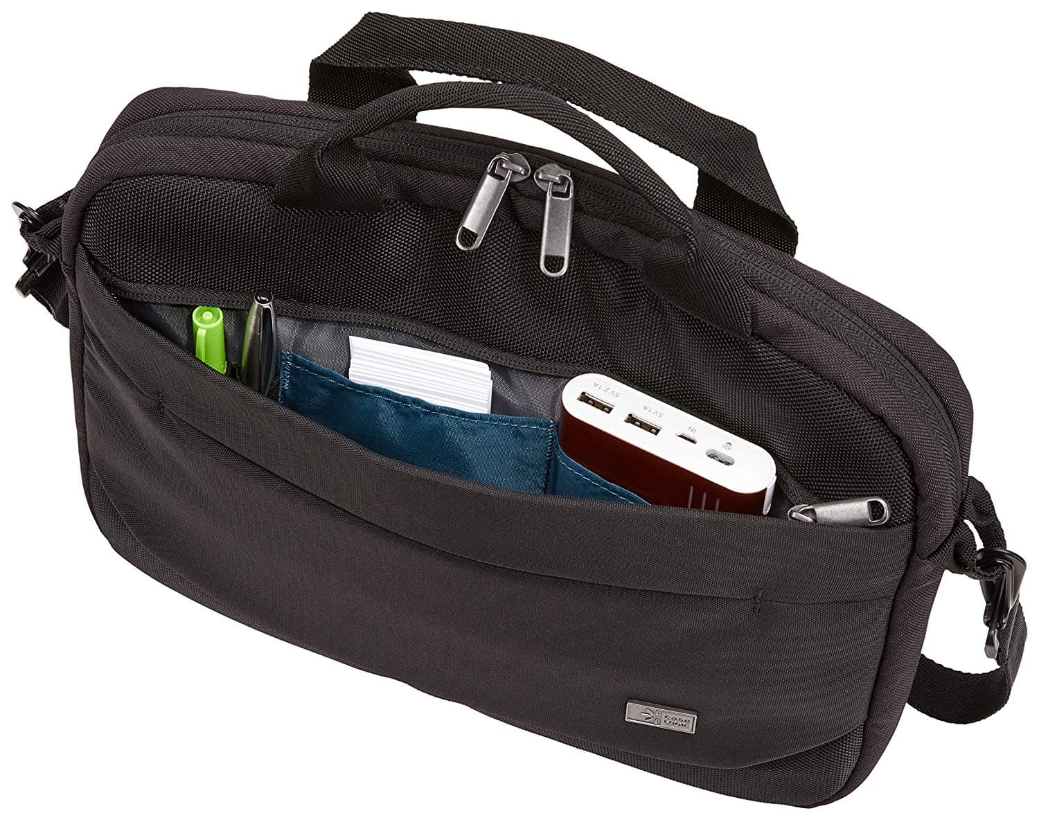GEANTA CASE LOGIC, pt. notebook de max. 11.6 inch, 1 compartiment, buzunar frontal x 2, waterproof, poliester, negru, "ADVA-111 BLACK"/3203984 — miniatură