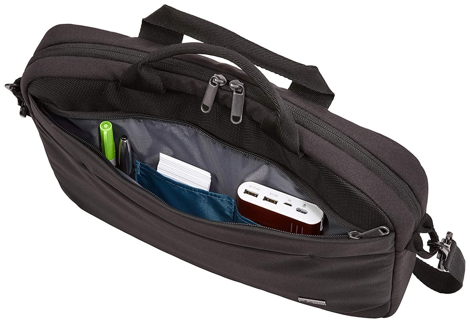 GEANTA CASE LOGIC, pt. notebook de max. 14 inch, 1 compartiment, buzunar frontal x 2, waterproof, poliester, negru, "ADVA-114 BLACK"/3203986 — miniatură