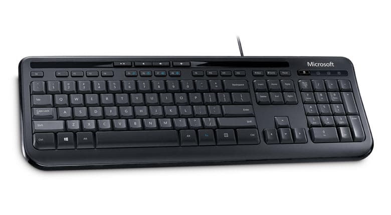 TASTATURI MICROSOFT, cu fir, 109 taste format standard (104-108 taste), USB, negru, "ANB-00019" — miniatură