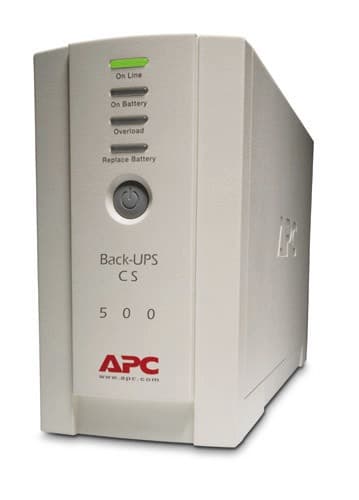UPS APC,"Back-UPS CS",Line Int. cu management,mini tower,500VA/300W,IECx4,1xRBC2,LED,11-20 min. "BK500EI",prelung garantie(WBEXTWAR1YR--01/WBEXTWAR3YR--01)
