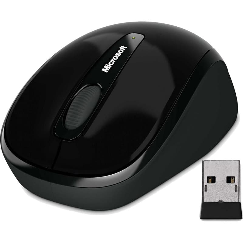 MOUSE MICROSOFT, "Mobile 3500", PC sau NB, wireless, 2.4GHz, optic, 1000 dpi, butoane/scroll 3/1, negru, "GMF-00042" — miniatură