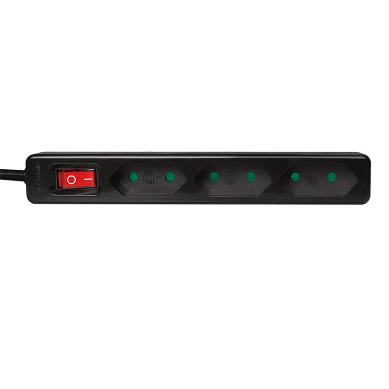 PRELUNGITOR LOGILINK, Euro skt x 3, conectare prin Schuko (T), cablu 1.5 m, 7.5 A, protectie contact accidental, negru, "LPS230B" — miniatură