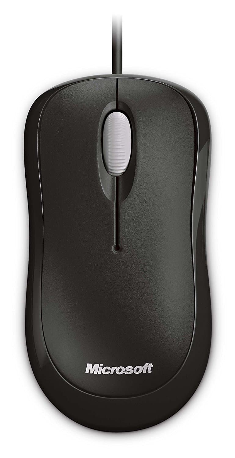 MOUSE MICROSOFT, "Basic", PC sau NB, cu fir, USB, optic, 800 dpi, butoane/scroll 3/1, negru, "P58-00057"