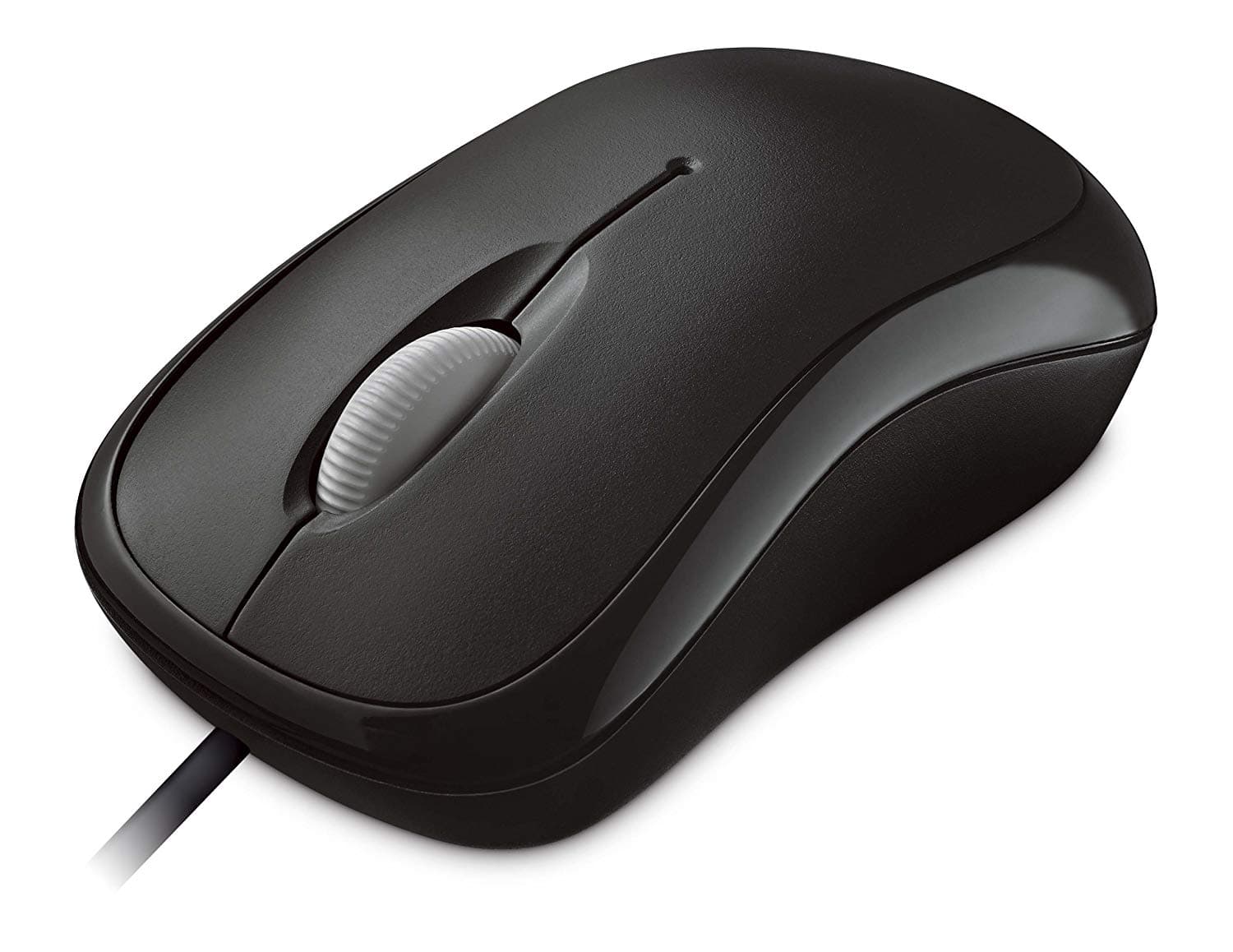 MOUSE MICROSOFT, "Basic", PC sau NB, cu fir, USB, optic, 800 dpi, butoane/scroll 3/1, negru, "P58-00057" — miniatură