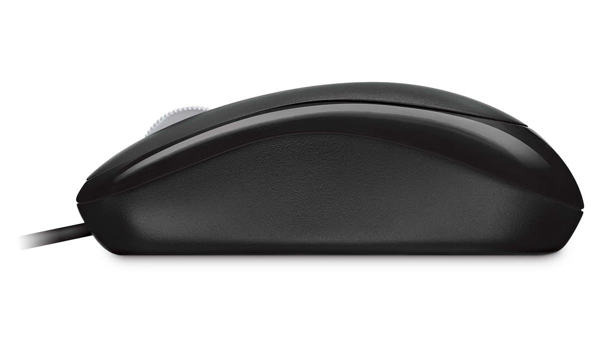 MOUSE MICROSOFT, "Basic", PC sau NB, cu fir, USB, optic, 800 dpi, butoane/scroll 3/1, negru, "P58-00057" — miniatură