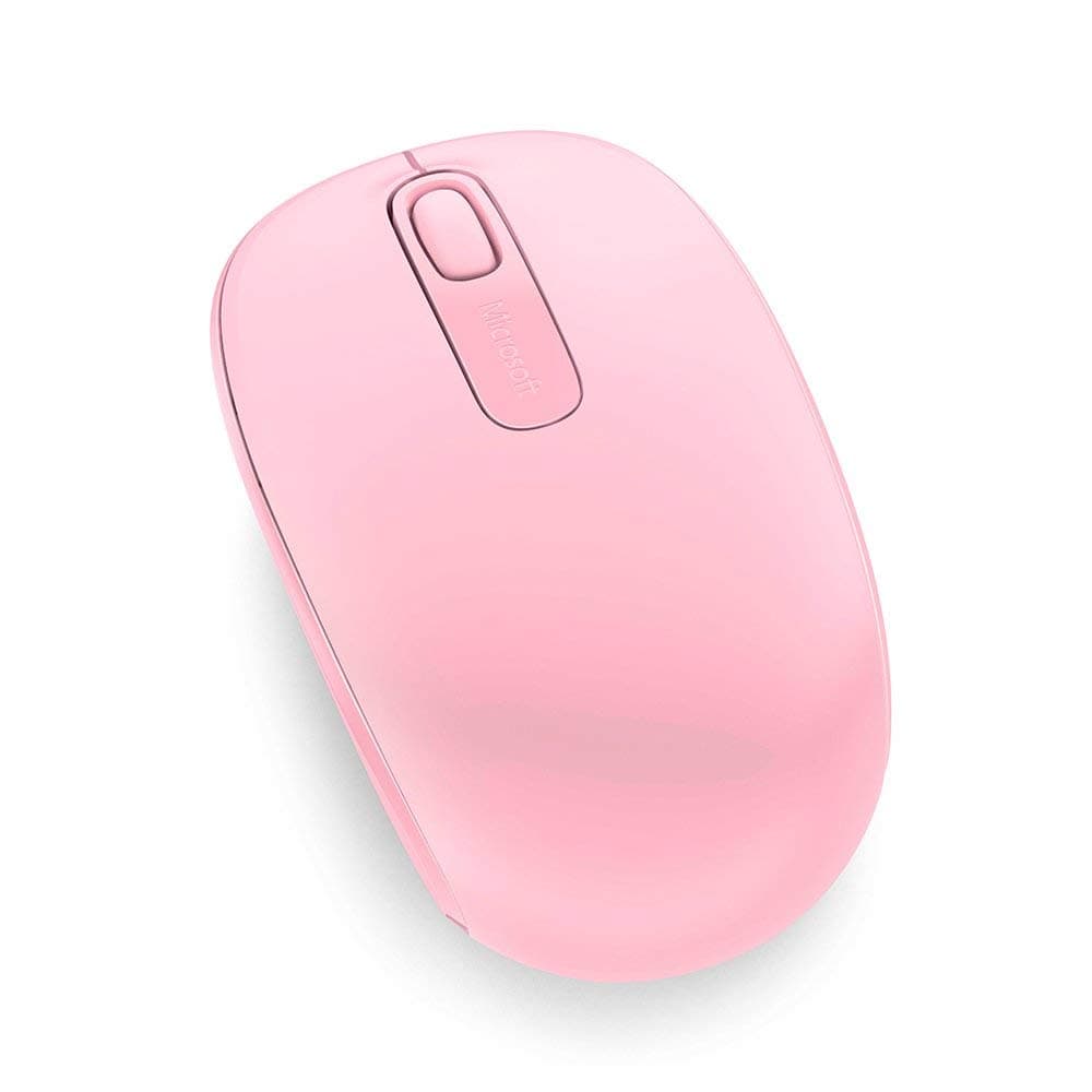 MOUSE MICROSOFT, "Mobile 1850", PC sau NB, wireless, 2.4GHz, optic, 1000 dpi, butoane/scroll 3/1, roz, "U7Z-00023" — miniatură