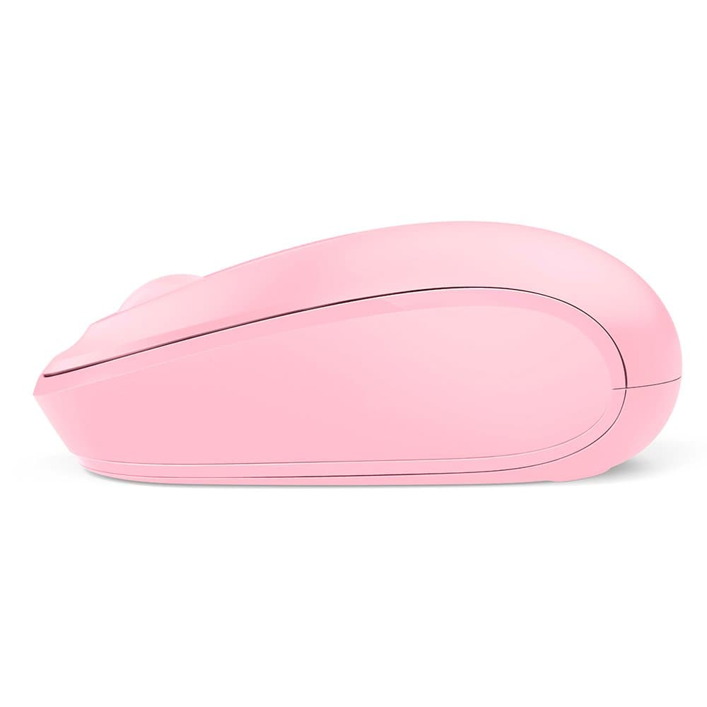 MOUSE MICROSOFT, "Mobile 1850", PC sau NB, wireless, 2.4GHz, optic, 1000 dpi, butoane/scroll 3/1, roz, "U7Z-00023" — miniatură