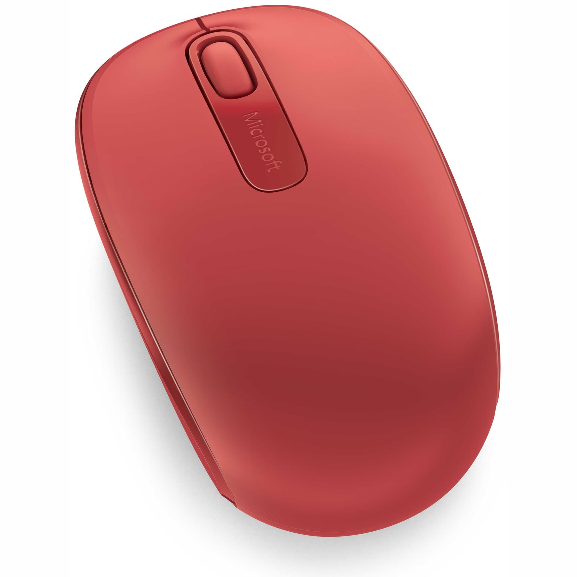 MOUSE MICROSOFT, "Mobile 1850", PC sau NB, wireless, 2.4GHz, optic, 1000 dpi, butoane/scroll 3/1, rosu, "U7Z-00033" — miniatură
