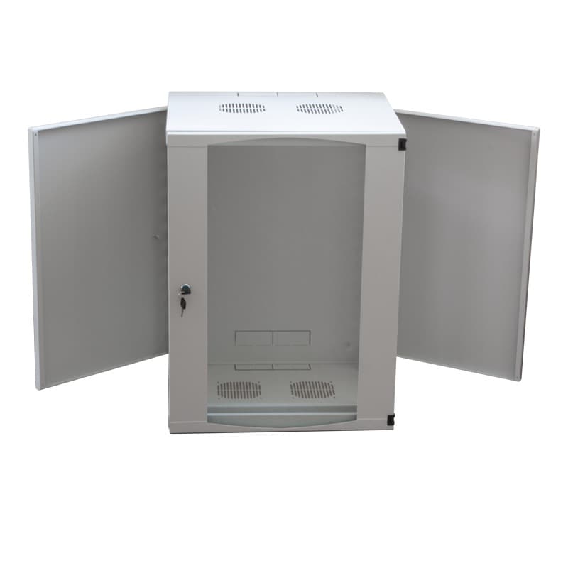CABINET 19" LOGILINK 6U 540x450mm, fixare pe perete, Flatpack (dezasamblat), Light Grey, usa sticla cu blocare, otel 1.2mm, sarcina maxima 30Kg, "W06F64G" — miniatură
