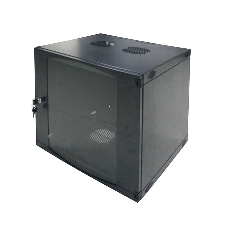 CABINET 19" LOGILINK 9U 540x450mm, fixare pe perete, Flatpack (dezasamblat), Black, usa sticla cu blocare, otel 1.2mm, sarcina maxima 30Kg, "W09F64B"