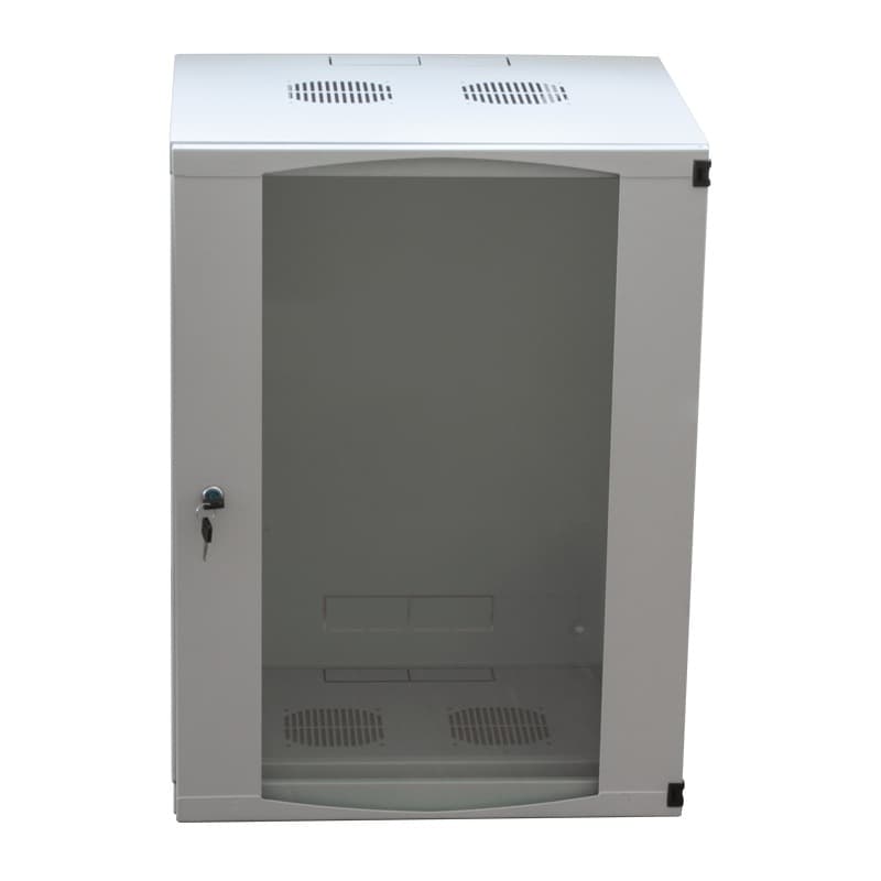 CABINET 19" LOGILINK 12U 540x450mm, fixare pe perete, Flatpack (dezasamblat), Light Grey, usa sticla cu blocare, otel 1.2mm, sarcina maxima 30Kg, "W12F64G"