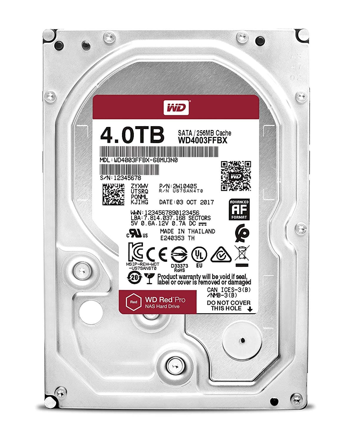 HDD WD 4 TB, Red Pro, 7.200 rpm, buffer 256 MB, pt. NAS, "WD4003FFBX"
