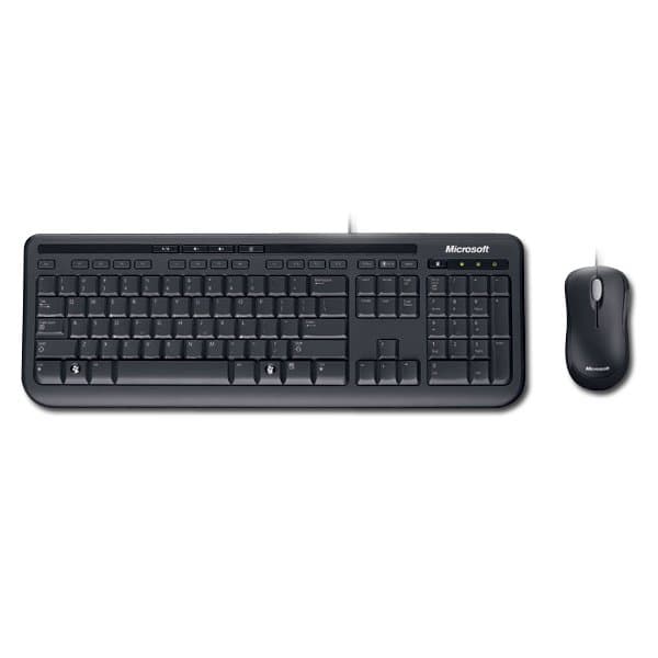 Kit TASTATURA si Mouse Microsoft, "Desktop 600", cu fir, 108 taste format standard, mouse 800dpi, 3/1 butoane, negru, "APB-00013"