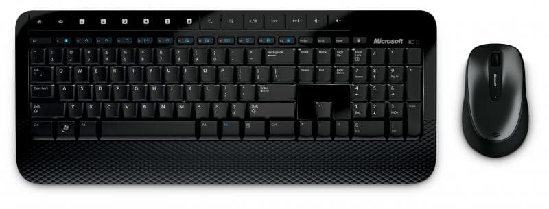 Kit TASTATURA si Mouse Microsoft, "Desktop 2000", wireless, 113 taste format standard, mouse, 3/1 butoane, negru, "M7J-00015"