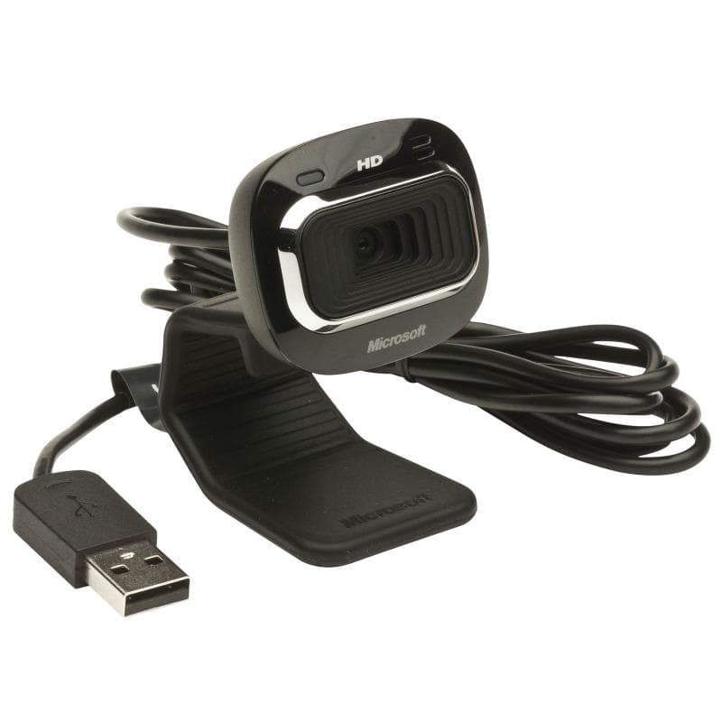CAMERA web MICROSOFT LifeCam HD-3000, HD 720 rez 1280 x 720, USB 2.0, microfon, negru, "T4H-00004" — miniatură