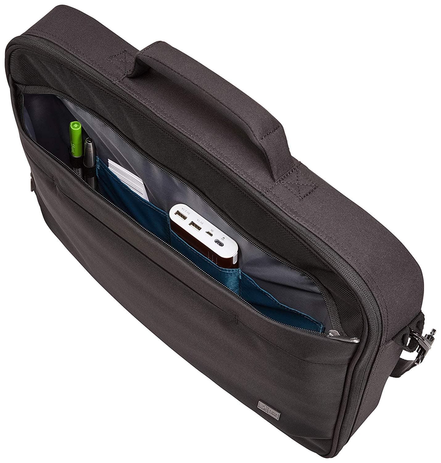 GEANTA CASE LOGIC, pt. notebook de max. 17.3 inch, 1 compartiment, buzunar frontal x 2, waterproof, poliester, negru, "ADVB-117 BLACK"/3203991 — miniatură