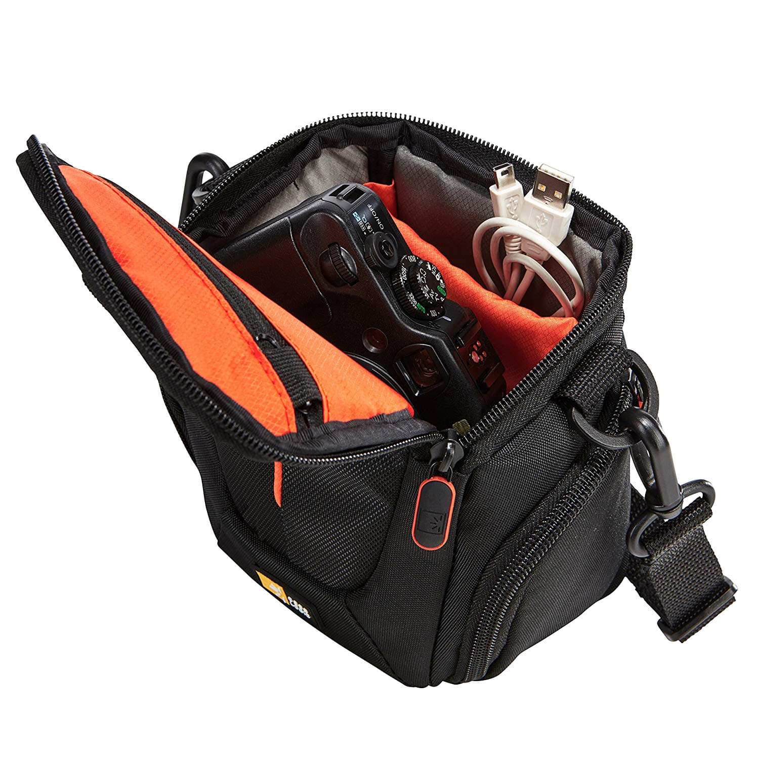 GEANTA pt. camera compacta, CASE LOGIC, buzunar intern | buzunar lateral x 2, curea detasabila, negru, "DCB304K"/3201022 — miniatură