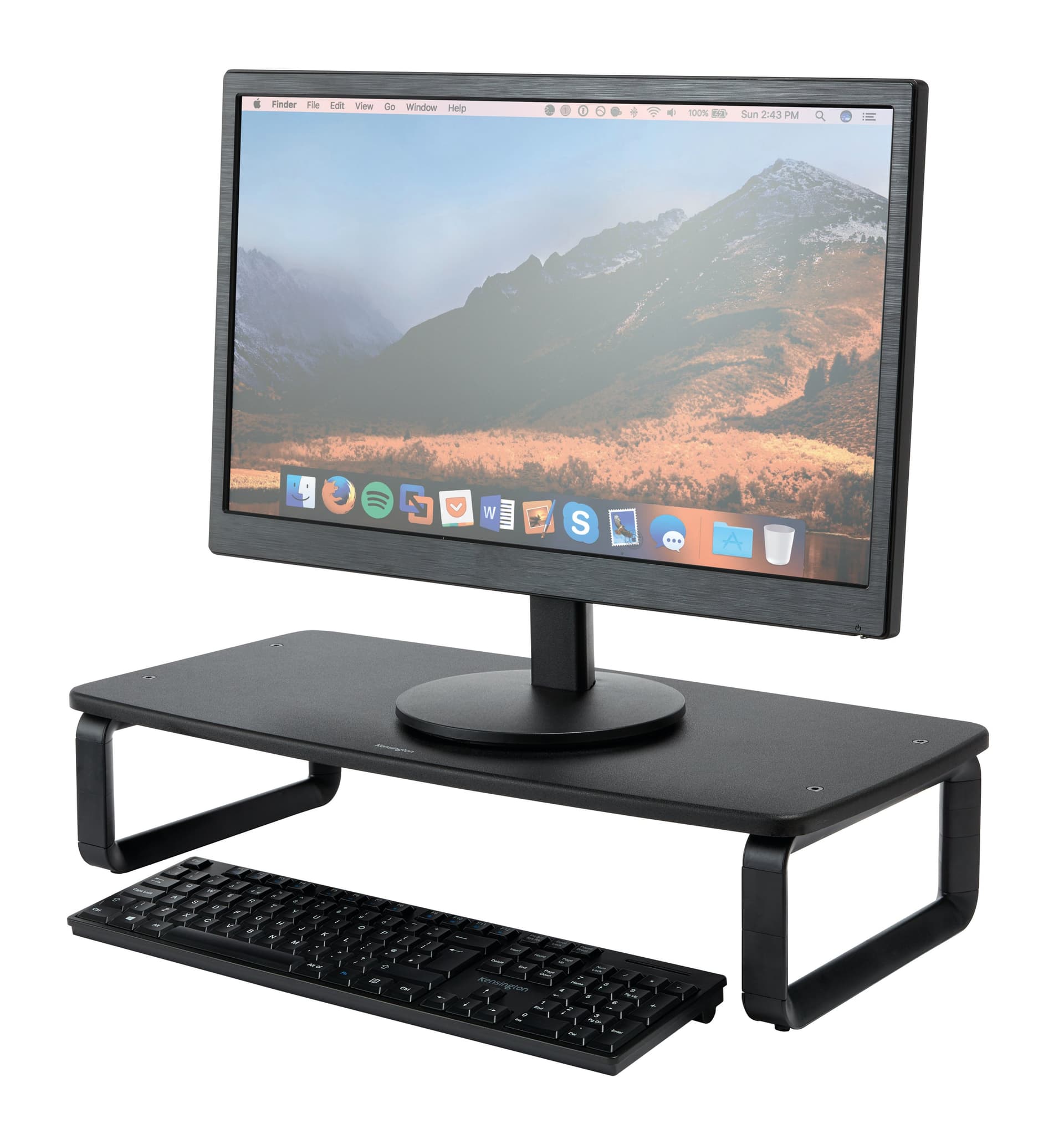 MASUTA TV KENSINGTON, pt 1 TV/monitor plat, curbat, diag. max 27 inch, fix, max 18 Kg, "K52797WW" — miniatură