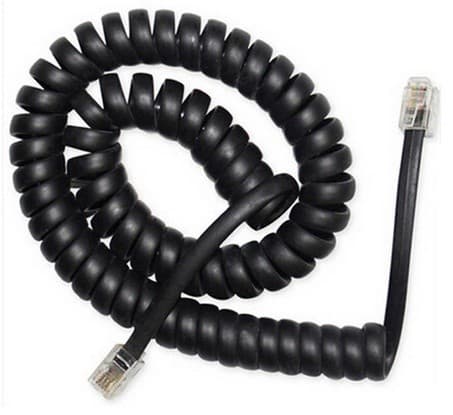 CABLU TELEFONIC GEMBIRD 4P4C, 2m, RJ10, black, spiralat, "TC4P4CS-2M"