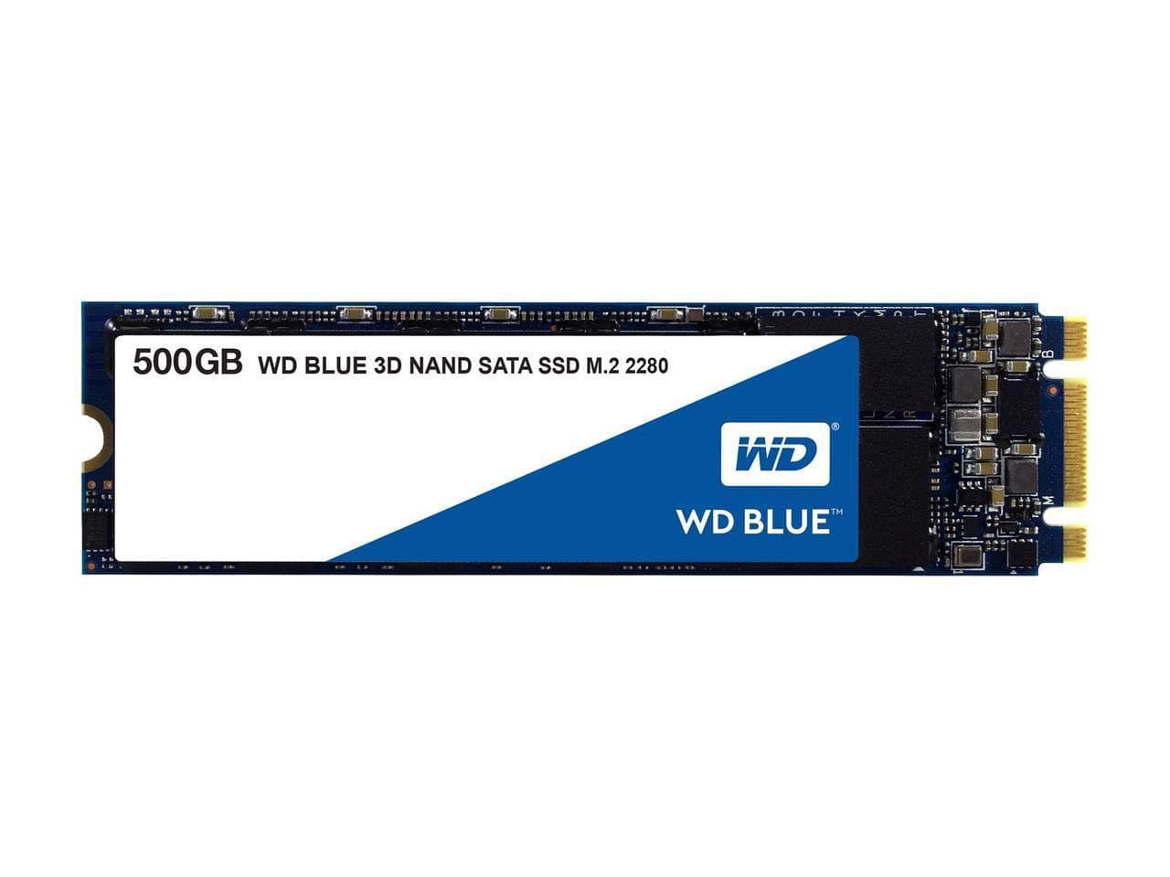 SSD WD, Blue, 500 GB, M.2, S-ATA 3, 3D Nand, R/W: 560/530 MB/s, "WDS500G2B0B"