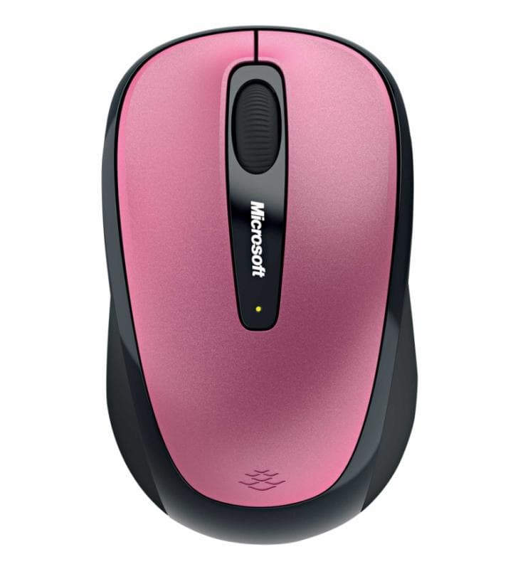 MOUSE MICROSOFT, "Mobile 3500", PC sau NB, wireless, 2.4GHz, optic, 1000 dpi, butoane/scroll 3/1, roz, "GMF-00276" — miniatură