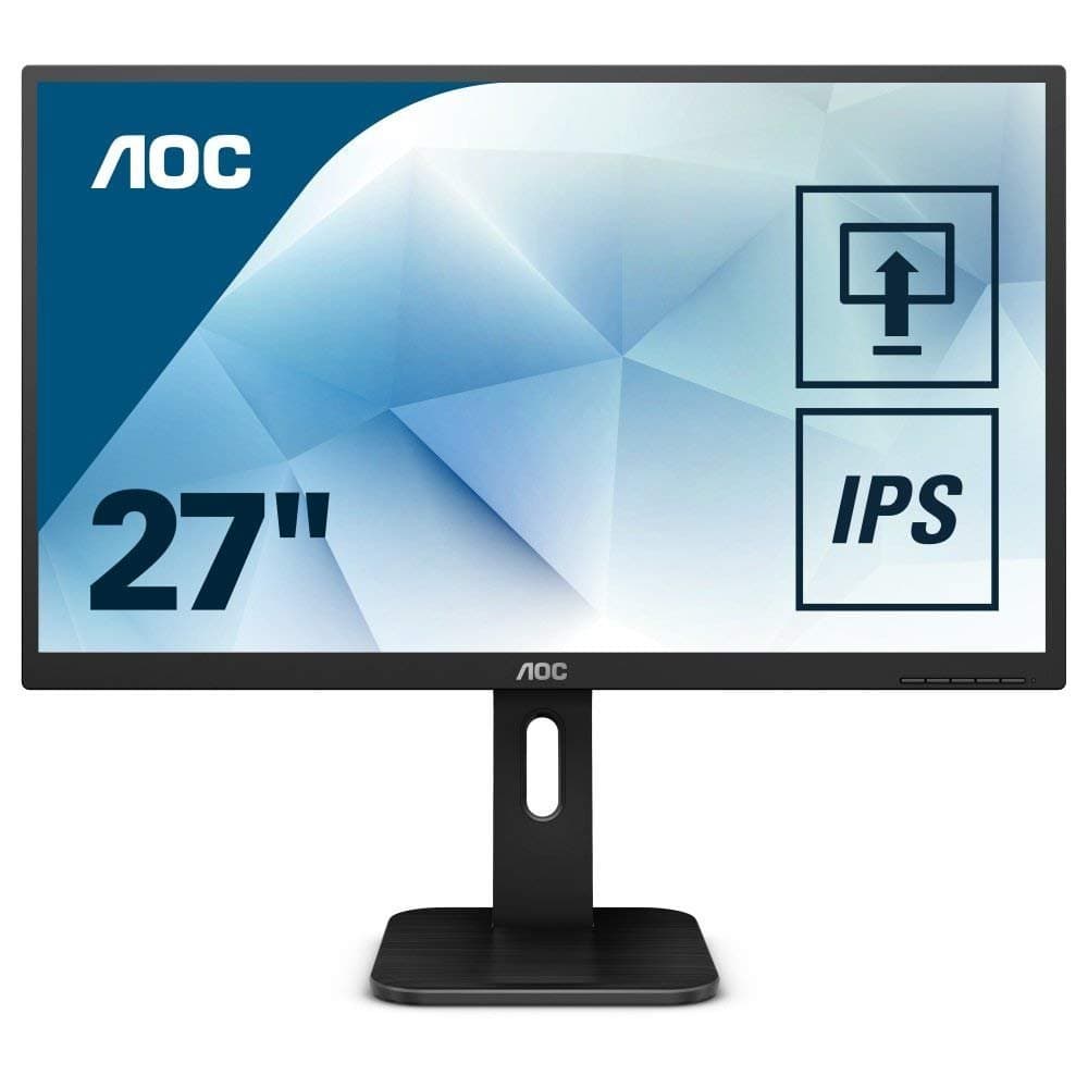MONITOR AOC 27", home, office, IPS, Full HD (1920 x 1080), Wide, 250 cd/mp, 5 ms, VGA, DVI, HDMI, DisplayPort, "27P1"