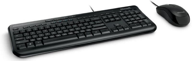 Kit TASTATURA si Mouse Microsoft, "Desktop 600", cu fir, 110 taste format standard, mouse 800dpi, 3/1 butoane, negru, "3J2-00003" — miniatură